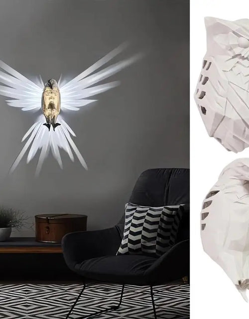 Load image into Gallery viewer, Bird Wall Lamp Halloween Owl Eagle Shape Projector Modern Creative Atmosphere Sconce Light 3D Print Body Animal Lighting Lustre
