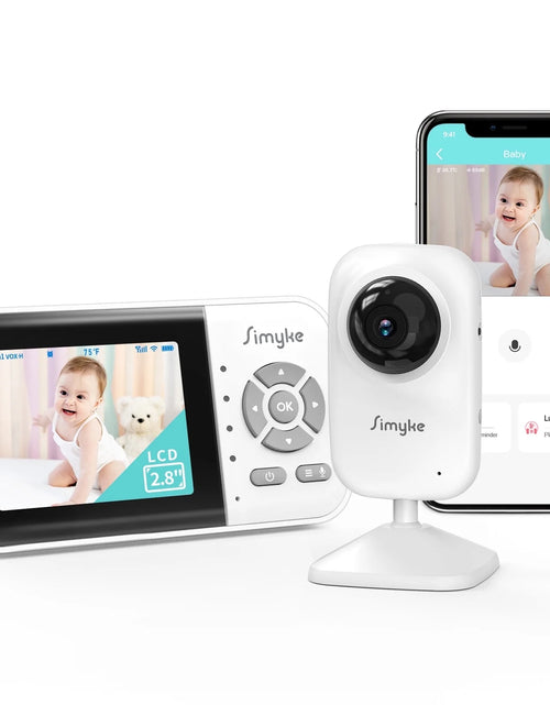 Load image into Gallery viewer, Upgrate Video Baby Monitor,Wifi Baby Camera,2.8&quot; LCD Display and App Control,1200Ft Long Range,2 Way Talk,Auto Night Vision,Sound Alert,Vox,Temperature Sensor 5 Lullabies Feeding Remind
