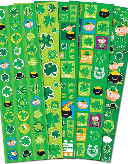 Load image into Gallery viewer, St. Patrick&#39;S Day Printed Paper Stickers, 350 Ct. | Party Favors
