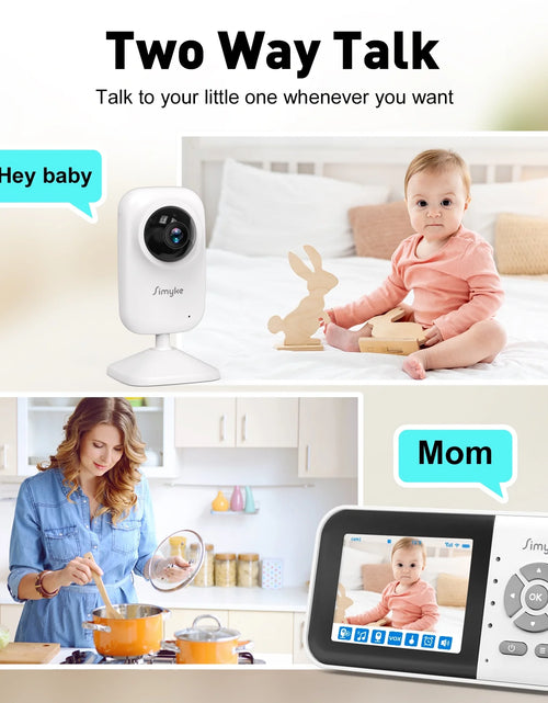 Load image into Gallery viewer, Upgrate Video Baby Monitor,Wifi Baby Camera,2.8&quot; LCD Display and App Control,1200Ft Long Range,2 Way Talk,Auto Night Vision,Sound Alert,Vox,Temperature Sensor 5 Lullabies Feeding Remind
