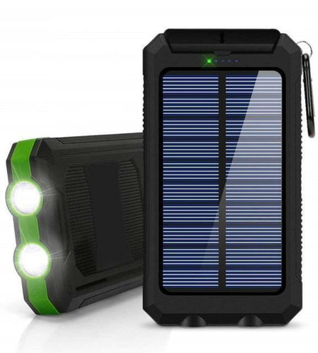 20,000 Mah Portable External Solar Power Bank for Phone Tablet Dual USB Port