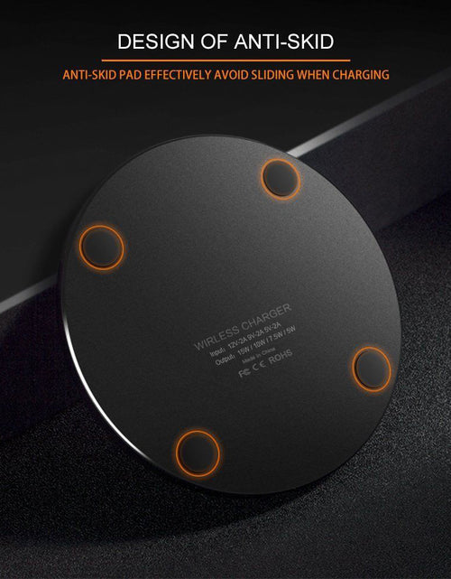 Load image into Gallery viewer, Wireless Charger 15W Fast Charge Aluminum Wireless Charging Pad for Iphone 15Pro Max 15 14 13 12 11/XS/XR/8, Samsung Galaxy S23 S22/S21, Note 20/10
