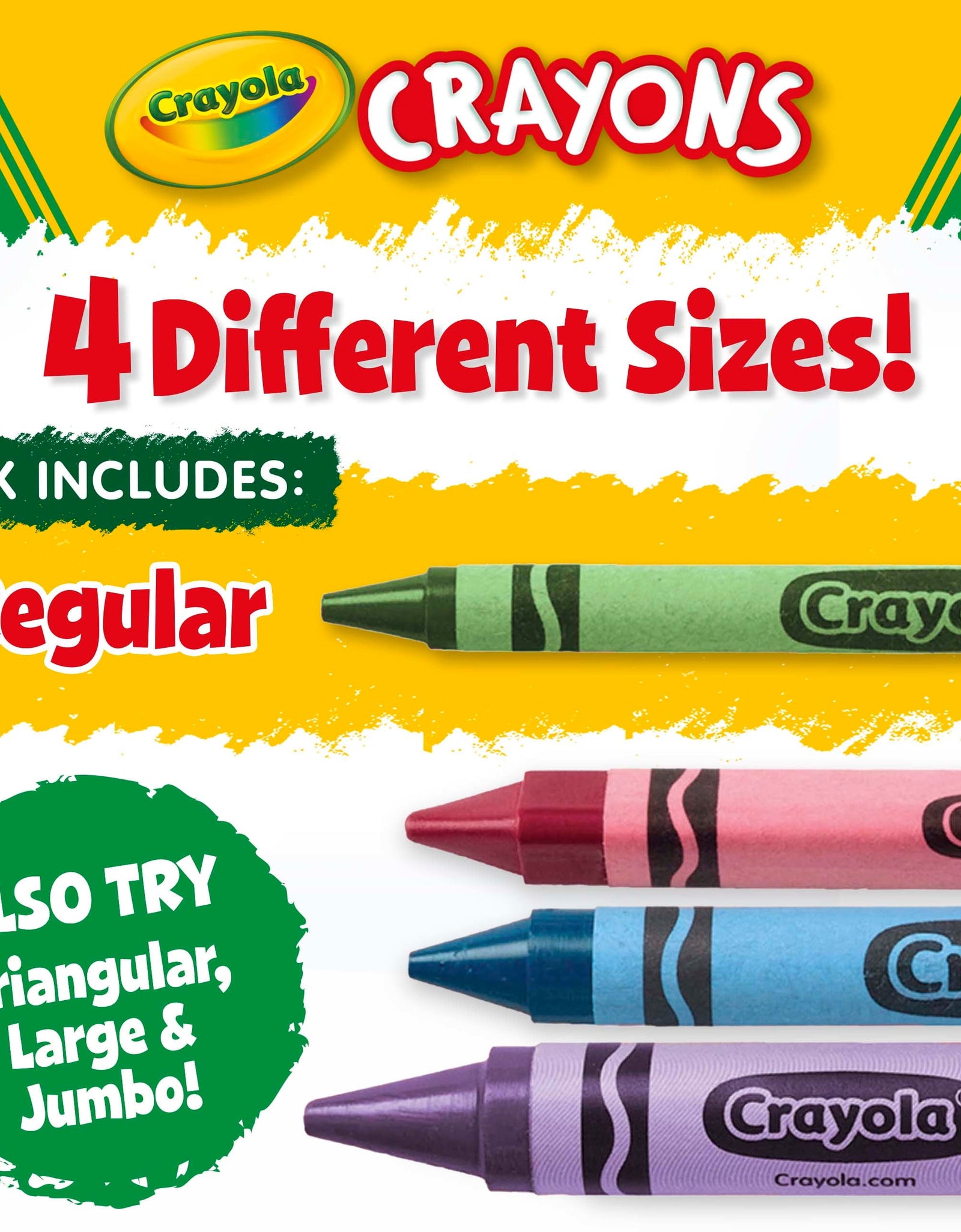 (4 Pack)  Crayons, 24 Count, Back to School Supplies, Classroom Supplies, Assorted Classic Colors, Gifts