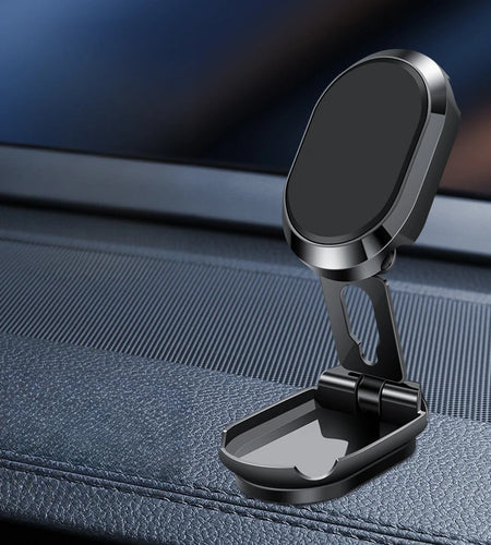 Magnetic Phone Holder for Car, Alloy Folding Mount, Universal Compatibility, 360° Rotation, for All Smartphones Holder for Car