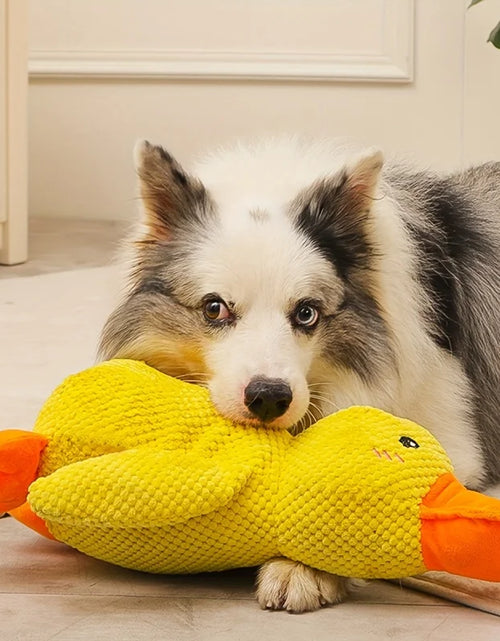 Load image into Gallery viewer, 1Pc Large Duck-Shaped Squeaky Plush Toy for Dogs - Teeth Cleaning, Durable Chewtoy, Interactive Fun for Engaging Playtime
