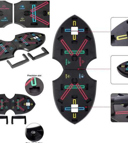 10 in 1 Push up Rack Board System Fitness Workout Train Gym Exercise