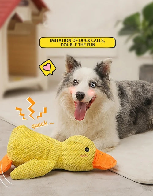 Load image into Gallery viewer, 1Pc Large Duck-Shaped Squeaky Plush Toy for Dogs - Teeth Cleaning, Durable Chewtoy, Interactive Fun for Engaging Playtime
