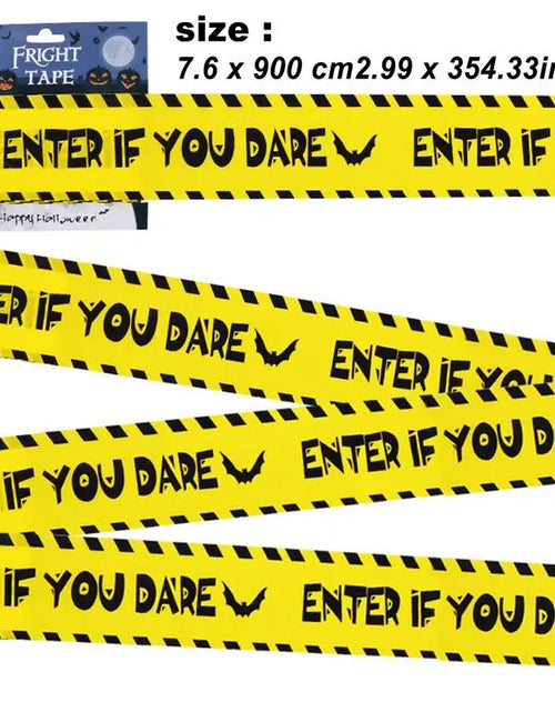 Load image into Gallery viewer, Caution Tape Halloween Decor Safety Signs Halloween Tape Halloween Danger Tape Crime Scene Tape Warning Tape Halloween
