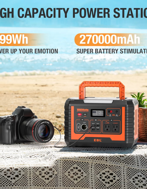 Load image into Gallery viewer, 1000W Portable Solar Power Station Generator Emergency Backup Power Bank Camping
